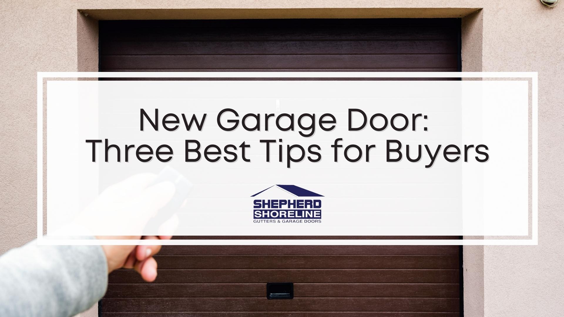 Top tips for choosing a new garage door