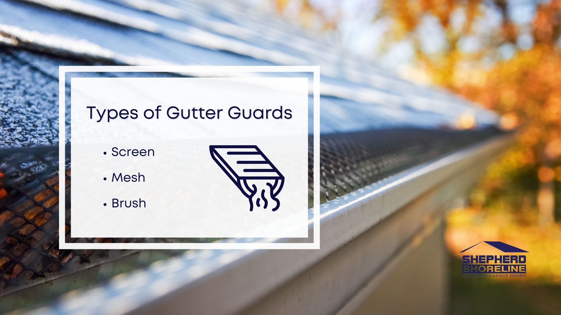 Infographic image of the types of gutter guards