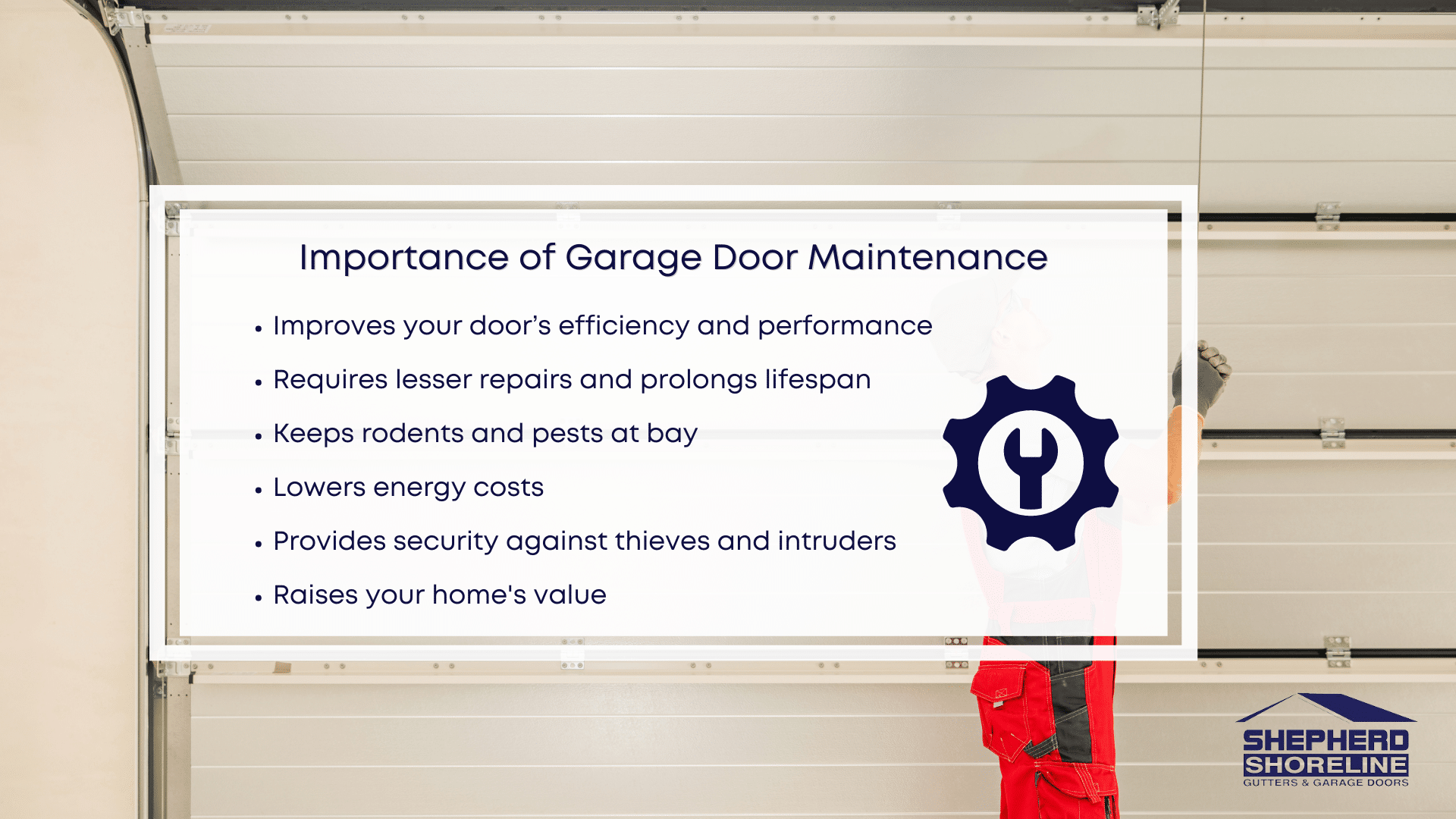 Infographic image of the importance of garage door maintenance