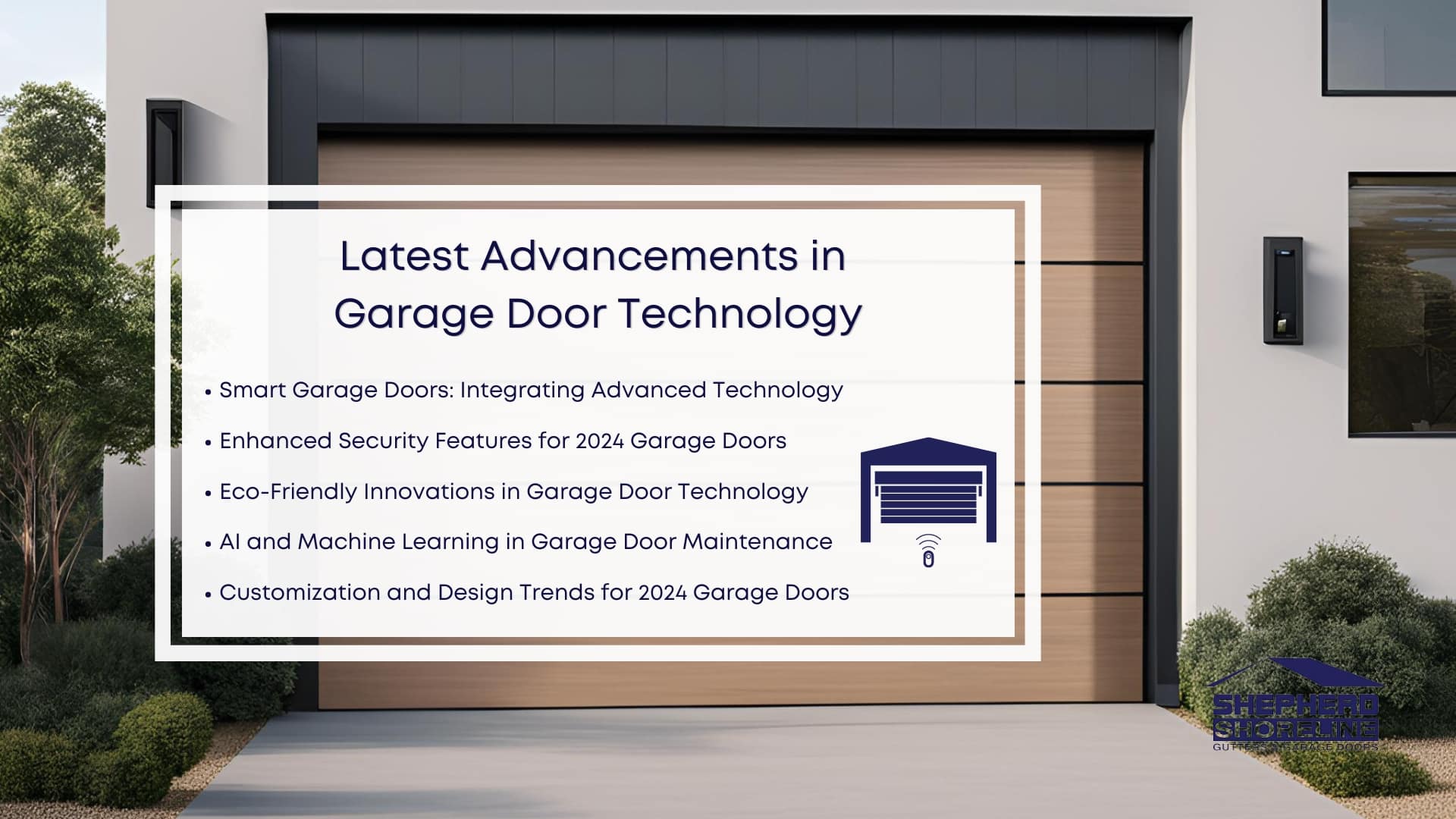 Infographic image of latest advancements in garage door technology